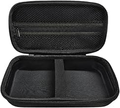 Tire Inflator Portable Air Compressor Case, 120 PSI Air Pump Storage Box for USB Cable Connector Accessories, Hard Carrying Case Compatible with Most Handheld Tire Inflators (Black)