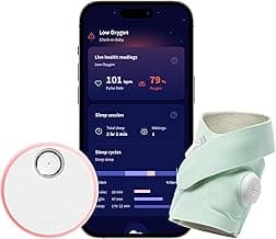 Owlet Dream Sock - Smart Baby Monitor View Heart Rate and Average Oxygen O2 as Sleep Quality Indicators. Wakings, Movement, and Sleep State. Digital Sleep Coach and Sleep Assist Prompts - Mint