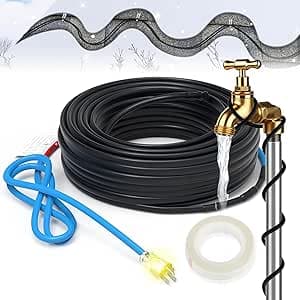 TDSF1-K Self-Regulating Roof Heat Tape, 5W/ft Heat Tape for Pipe,Ideal for Ice Dam Prevention on Roofs and Gutters,2FT