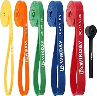 Resistance Bands, Pull Up Bands, Workout Bands for Exercise, Thick Heavy Resistance Band Set with Door Anchor, Elastic Bands for Body Stretching, Training at Home/Gym for Men & Women