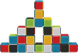 Infantino Press & Stay Sensory Blocks, Developmental Activity Blocks, 24-Piece Multicolor Stacking Toy Set for Babies & Toddlers 12 Months+