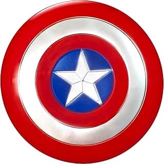12 Inch Captain Round Shield,Superhero Shield Prop Role Play Toy,Halloween Cosplay Shields for Birthday Gift,Party Decoration