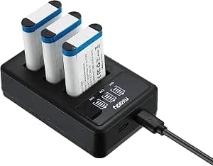 [Upgrade] Miady 3 Stück NP-BX1 Akku (1500mAh) und Dual LCD Ladegerät für Sony NP-BX1/M8/ZV 1 und Sony CyberShot DSC HX90 HX95 HX99 WX350 HX400V HDR AS100V FDR X1000 X3000 usw.