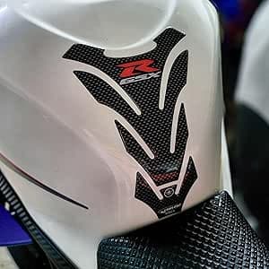 labelbike - 3D Sticker Motorcycle Tank Pad Protection and Decoration Resin Compatible with Suzuki GSX-R Carbon-like Colour
