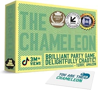 The Chameleon: Award-Winning Bluffing Board Game for Family, Adults & Friends | Includes 80 Extra Secret Words | Who is The Imposter?