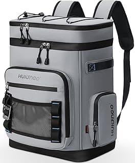 Hulongo Large Waterproof Insulated Cooler Backpack for Men & Women, Leak Proof Cooler Backpack for Camping, Beach, Fishing, Picnic, Travel, Outdoor, 30L, 48Cans