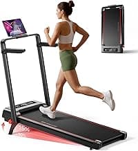 RHYTHM FUN Treadmill with Incline, Walking Pad with Handle Bar,300lbs Walking Pad with APP, Portable Folding Walking Treadmills for Home/Office with Low Noise