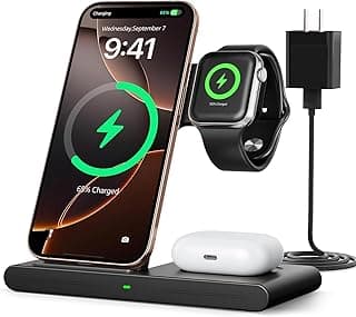 RYND 2026 Travel Portable Wireless Fast Charger for Apple & Android Charging Station,3 in 1 Charging for iPhone17 16 15 14 13 12,Apple Watch Series & Air pods 4 3 2 Pro,Samsung Galaxy