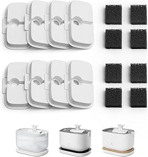 PETLIBRO Replacement Filters for Dockstream Cat Water Fountain PLWF106/PLWF116/PLWF115/PLWF105/PLWF005, 4 Months Set of Replacement Filters for Ultra Quiet Cat Fountain, 8 Count for Pet Water Fountain