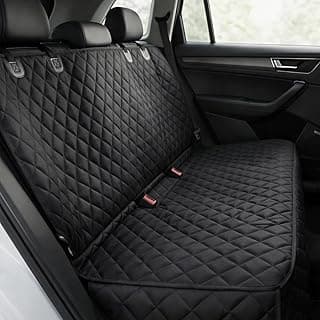 Waterproof Dog Car Seat Cover with Belt for Back Seat - Washable Pet Protector Accessories for Cars, Trucks, SUVs, and Bench Seats - Auto Backseat Hammock for Small & Large Dogs