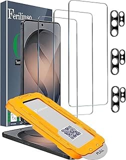 [Auto Dust Install] 3 Pack Screen Protector for Samsung Galaxy S26 Ultra, Military Grade Shatterproof, with 3Pack Tempered Glass Camera Lens Protector, Phone Case Friendly Accessories