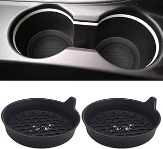 2 PCS Car Cup Coasters, Universal Cup Holder Coaster for Car Accessories, Bling CupHolders Insert for Women Non-Slip Silicone Car Cup Holder Coasters