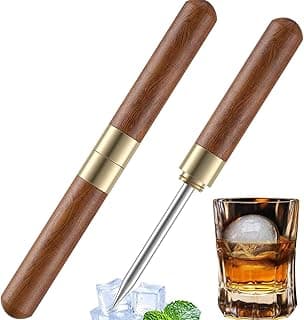 Rerdeim 【Pack of 2】Ice Pick, Ice Pick Tool With Cover Non-Slip, Ice Picks Stainless Steel For Breaking Ice, Easy Grip, For Kitchen, Bars, Camping, Restaurant, Bartender