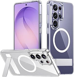 Magnetic for Samsung Galaxy S26 Ultra Case,[Built-in Invisible Kickstand] Anti-Yellowing Anti-Scratched Shockproof Slim Phone Case for S26 Ultra 6.9'',Clear