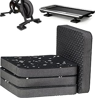 Treadmill Mat Pads,Walking Pad Mat for Bike Hardwood Floors&Carpet, 4 Pcs 3.94"x3.94"x0.6" Exercise Equipment Matt Hardwood,Rubber Foam Noise Reduce&Shocking Absorber Gym Floor Protector Padding