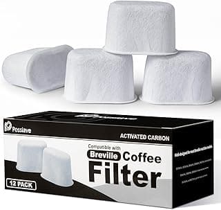 Possiave 12-Pack Charcoal Water Filters Compatible with Breville BWF100 Machines, Breville Espresso Machine Water Filter Replacement
