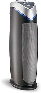 GermGuardian HEPA Air Purifier for Home, Large Rooms - 743 Sq. Ft. with HEPA Air Filter, UV-C Light & Odor Reduction, AC4825E, 22" Tower, Gray