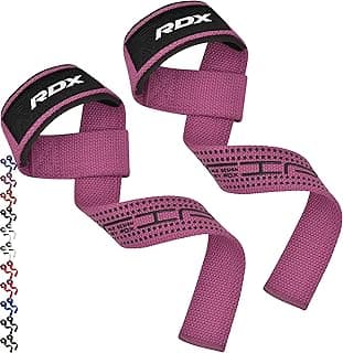 RDX Lifting Straps for Weightlifting –100% Cotton Heavy Duty Gym Wrist Strap with 5MM Neoprene Padding, 60CM Anti-Slip Hand Grip Wraps for Deadlifts Powerlifting Workouts Strength Training, Men Women