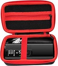 Case for Airmoto for MODARI Tire Inflator Portable Air Compressor Case,120 PSI Air Pump,Car Tire Pressure Gauge (150 PSI) Storage Bag, Air House, Connector and Accessories (Box Only)-(Black+Red)