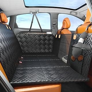PROZAR Dog Car Seat Cover for Back Seat, Hard Bottom Back Seat Extender for Dog, Back Seat Pet Cover for Dogs - Supports 400lbs, Waterproof Heavy Duty Scratch Dog Hammock for Car SUV and Small Truck
