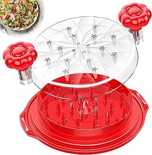 Chicken Shredder Tool Twist Large - 10'' Pro Meat Shredders for Chicken Breast,Visible Kitchen Gadgets Grinder Machine with Brush,Strong Anti-Slip Strip,Ergonomic Handle,BPA Free (Red)
