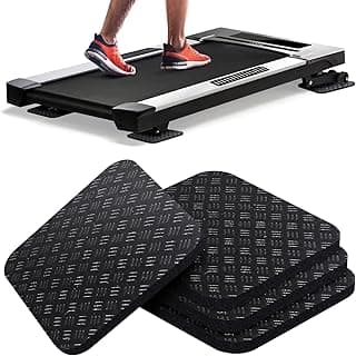 Treadmill Mat Pads 4PCS- Double-Sided Non-Slip - Anti Vibration Mat for Treadmill, Walking Pad, Exercise Bike - Hardwood Floors Protection