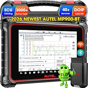 Autel MaxiPRO MP900-BT Scanner: 2026 MP900BT Same as MS906 PRO MS906 MAX w/OE C0ding, 3000+ Active Test, 40+ Reset, Bidirectional Scan Tool Up of MP900 MP900Z-BT MP808BT PRO MK900BT MK900, DOIP&CAN FD