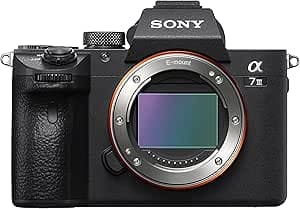 Sony Alpha 7 III Full-Frame Mirrorless Camera (24.2MP, 4K Video, Fast 0.02s 693 Point Hybrid AF & 5 Axis stabilisation - Ideal for Enthusiasts, Hybrid Shooter and Low Light imaging)