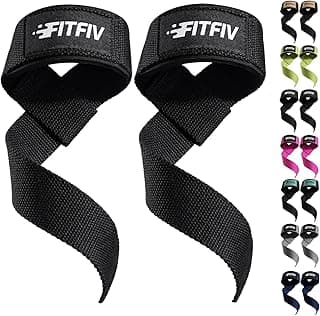 Lifting Straps for Weightlifting, Lifting Wrist Straps for Gym Strength Training, Neoprene-padded Wrist Cushion - Men & Women