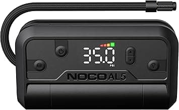 NOCO Air AL5: Cordless Tire Inflator – Portable Rechargeable Air Compressor with USB-C – 17 LPM Inflates 0–40 PSI in 7 Minutes – Digital Gauge + Auto-Shutoff – For Tires up to 31-Inches