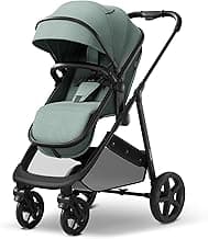 Mompush Wiz 2 in 1 Baby Stroller with Infant Pramette Mode, One Hand Fold Convertible Newborn to Toddler Stroller with Reversible Seat and Large UPF 50+ Canopy