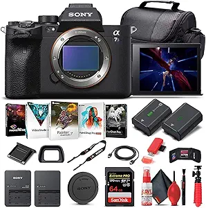 Sony Alpha a7S III Mirrorless Digital Camera (Body Only) (ILCE7SM3/B) + 64GB Memory Card + NP-FZ100 Battery + Corel Photo Software + Case + External Charger + Card Reader + HDMI Cable + More