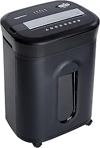 Amazon Basics 15 Sheet - original model Cross Cut Paper, CD Credit Card Office Shredder, Black