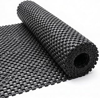 Non Slip Shelf Liner, 12 Inch x 5 Feet, Thick 3.0mm Grip Drawer and Cabinet Liner, Cushioned Open Grid Foam Mat, Cut to Fit for Kitchen Shelves, Drawers, Pantry, Bathroom