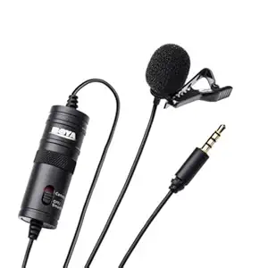 BOYA ByM1 Auxiliary Omnidirectional Lavalier Condenser Microphone with 20ft Audio Cable (Black)