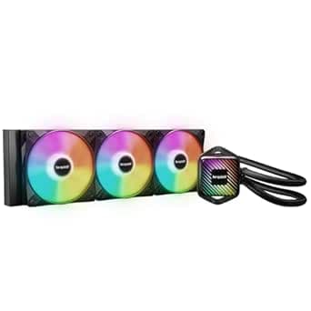 be quiet! Pure Loop 3 LX 360mm All-in-One Water Cooling 3 Light Wings LX 120mm PWM High Speed Fan ARGB Cooling Block with 10 Lighting Films Included Impressive High Cooling Performance