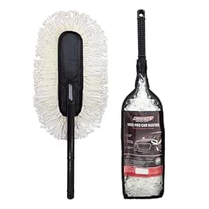 Wax Pro Car Duster | Wax-Coated Duster | Lint-Free & Scratch-Free Cleaning | Waterless Wash | Car Dust Cleaner | Easy Grip Long Handle