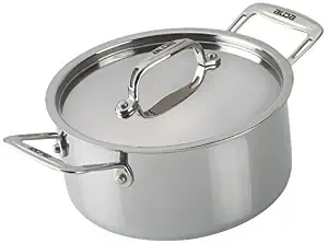 Alda Tri-Ply Stainless Steel Cook & Serve Casserole 24 Cm 5.0 LTR with Lid