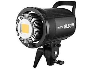 GODOX SL Series SL60W 60W White LED Video Light, 5600K Color Temperature (Remote not Included), Black, Medium