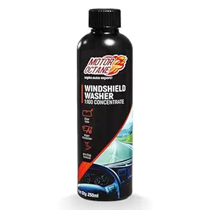 Windshield Washer Fluid Concentrate for Car| 250ml (275g) | Streak-Free Glass Cleaning | Removes Dust, Bugs & Road Grime | 10ml Dilution per 1L Water | Safe for Wiper Blades & Car Glass