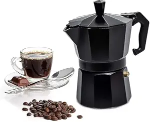 3D CREATIONS Aluminium 3 Cups Aluminum Polished South Indian Filter Degree Kaapi Coffee Machine or Percolator Perculator Or Italian Espresso Or Decoction Coffee Maker Cup or Moka Mocha Maker