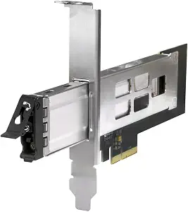 Kingwin M.2 Nvme SSD to PCIe 3.0/4.0 Removable SSD Mobile Rack for PCIe Expansion Slot Tool-Less Installation and Triangle Key Lock
