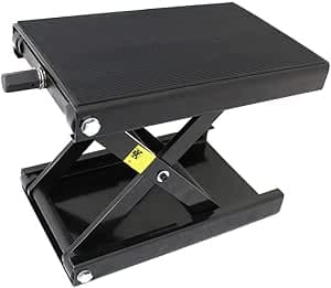 WEIMALL Motorcycle Lift Jack, Load Capacity 1102 lbs (500 kg), Rubber Mat Included, Stand, Maintenance, Tire Replacement, Engine Replacement, Full Lift, Lift-Up, Motorcycle, Maintenance, Front