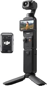 DJI vlogカメラ Osmo Pocket 3 クリエイターコンボ 1インチCMOS 4K 120fps 動画対応 3軸スタビライザー ジンバル アクションカメラ デジカメ 顔 被写体トラッキング 高速フォーカス マイク同梱