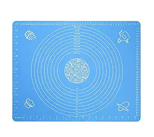 Xacton Silicone Baking Mat Roti mat Silicone Chapati Atta Kneading Mat Non - Stick Fondant Rolling Mat Stretchable for Kitchen Roti Chapati Cake – Multicolor (Baking Mat 50 * 40 cm)