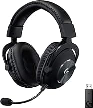 PRO X Wireless Lightspeed Gaming Headset with Blue VO!CE Mic Filter Tech, 50 mm PRO-G Drivers, and DTS Headphone:X 2.0 Surround Sound, 20+ Hour Battery Life - Black