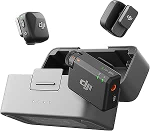 DJI Mic Mini(2 TX + 1 RX + 充電ケース) ピンマイク ワイヤレス 超軽量 48時間使用 ノイズキャンセリング 自動制限機能 カメラ/iPhone/Android用ワイヤレスマイク Vlog撮影 ストリーミング