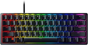 Razer Huntsman Mini 60% Gaming Keyboard: Linear Optical Switches - Aluminum Top Frame - Chroma RGB Lighting - PBT Keycaps - Onboard Memory - Snap Tap - Black