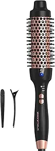 Wavytalk Updated Version Thermal Brush for Blowout Look, Blowout Express 1.5 Inch Ionic Thermal Round Brush Makes Hair Smoother Get Natural Curls, Dual Voltage, Easy to Use