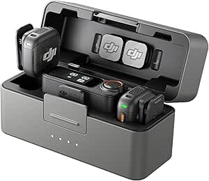 DJI Mic 3(2 TX + 1 RX + 充電ケース)ピンマイク iPhone/カメラ/Android用 超軽量 ワイヤレスマイク 自動で音量バランスをとるアダプティブゲインコントロール デュアルバンド干渉防止 28時間使用 Vlog